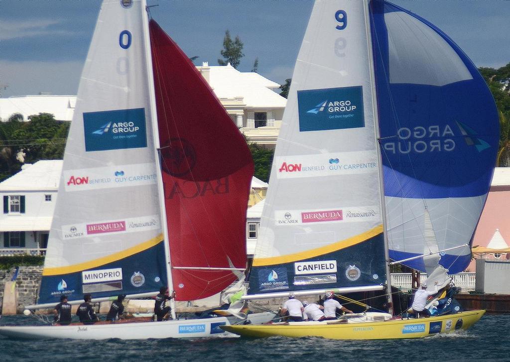 Canfield passed Minoprio at the finish to win and finish first in Group 1. He made his score 7-2 racing in the final flights of the qualifying stage of the Argo Group Gold Cup. © Talbot Wilson